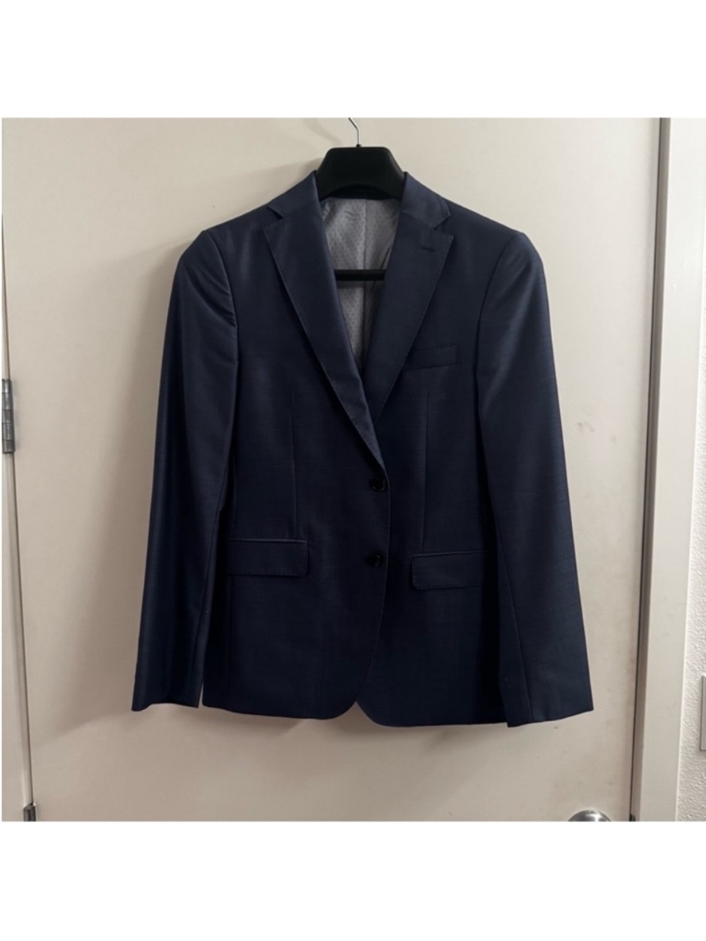 Zara Men's Navy Blue Single-Breasted Blazer